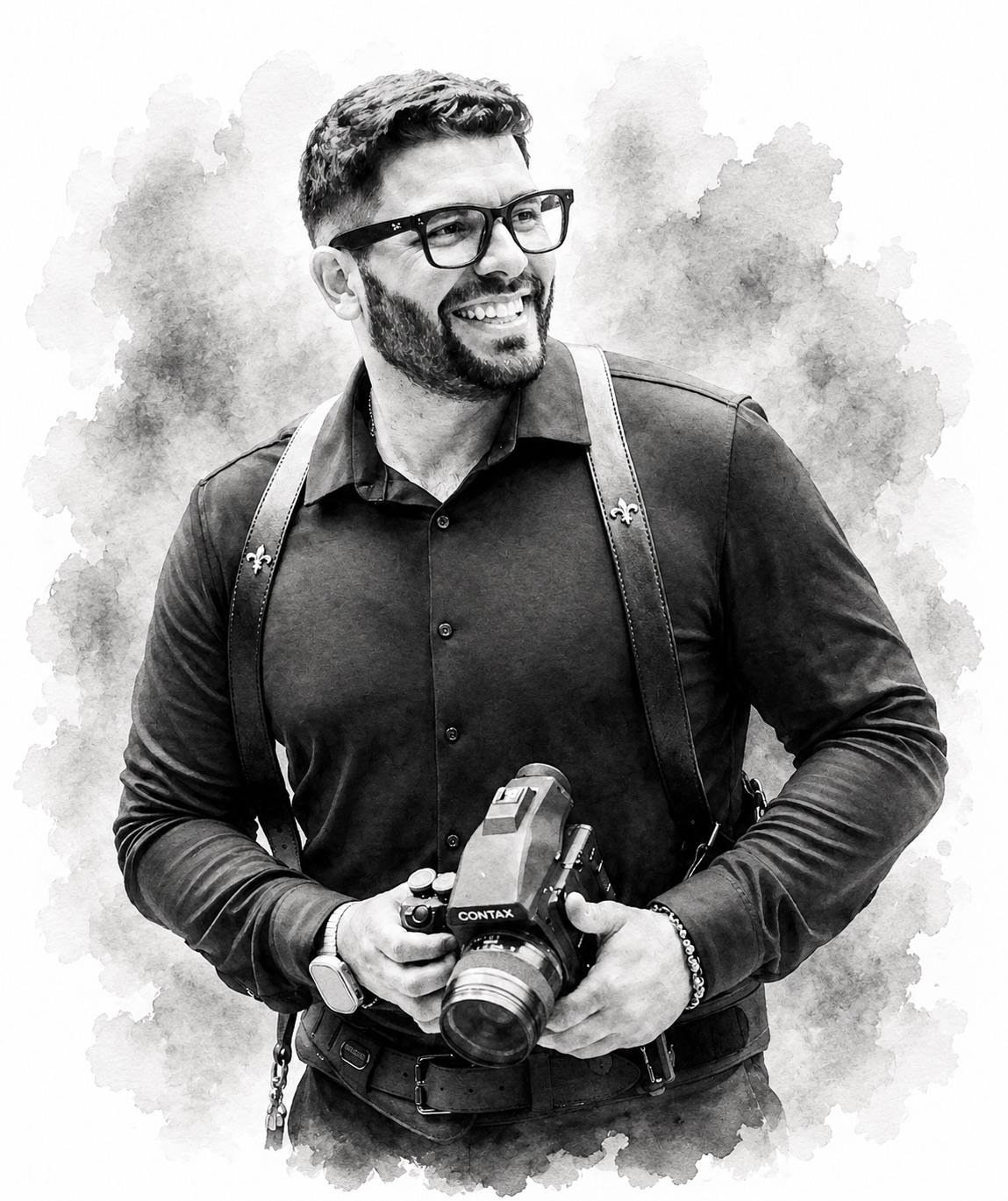 Vitor Lindo, founder and creative director of Red Passage Visual Communications, holding a camera