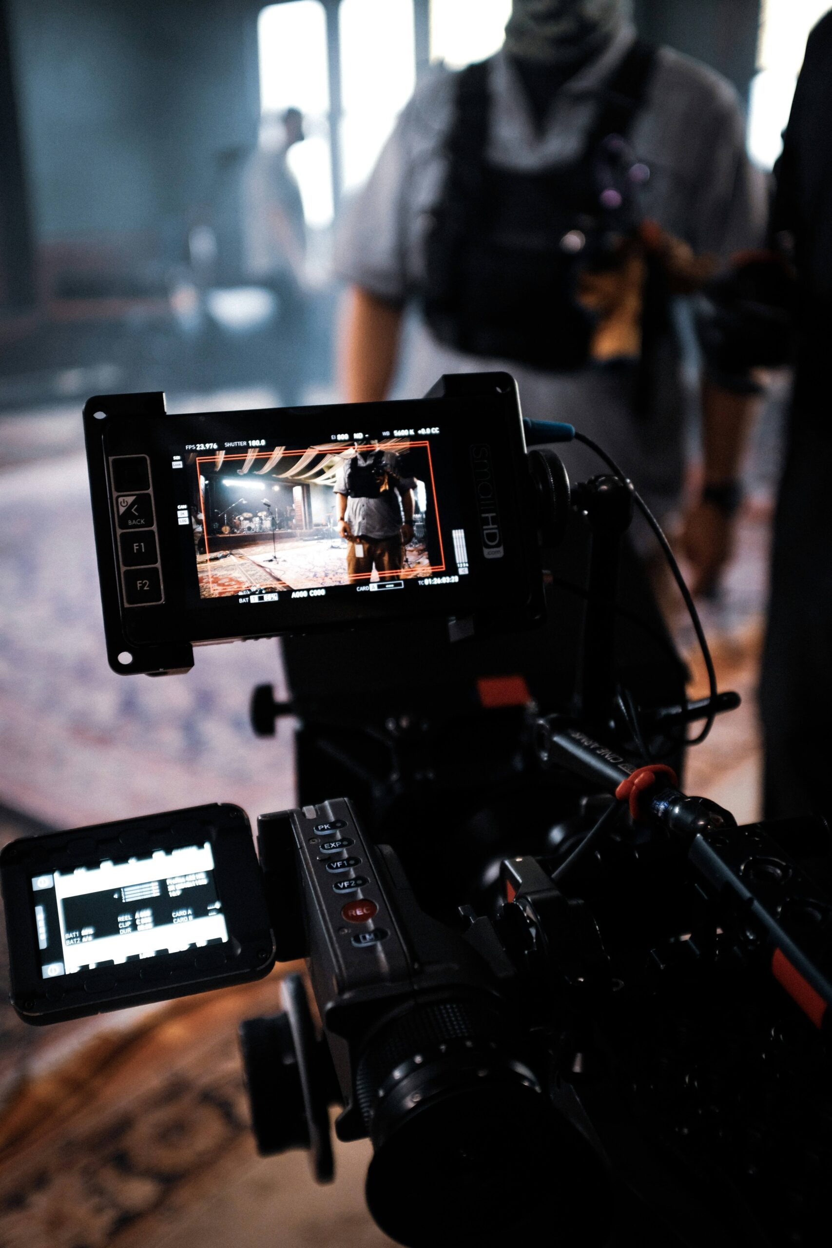 Commercial videography camera crew on set